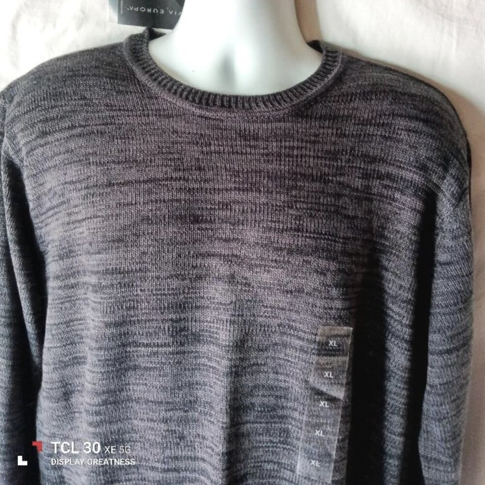 Men's Gray Crewneck Sweater Size XL XXL NWT